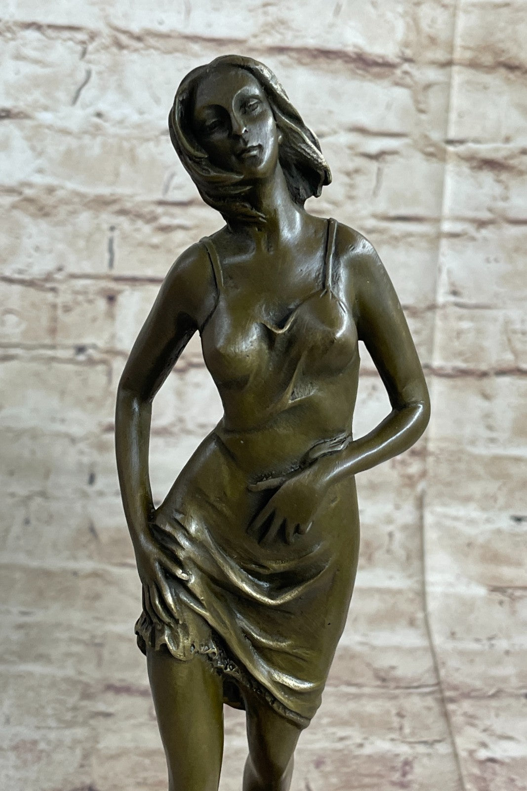100% Genuine Solid Nude Woman Female Girl Lady Bronze Sculpture Artwork