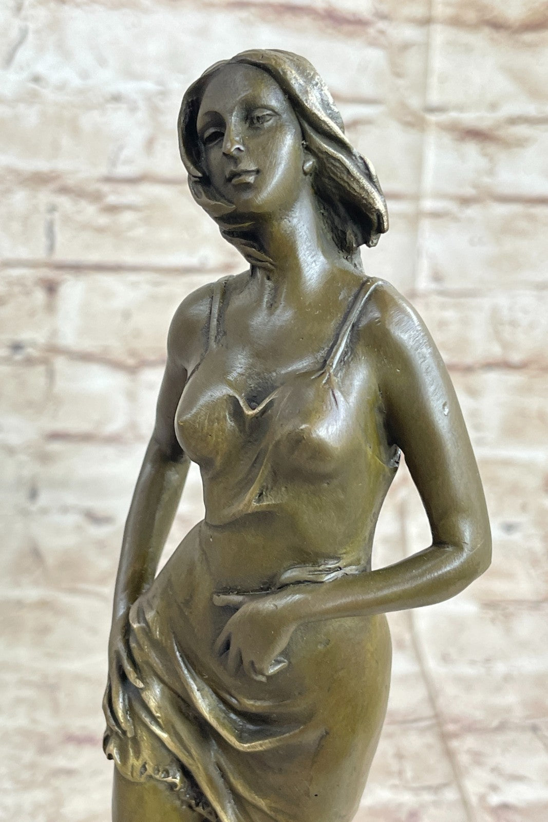 100% Genuine Solid Nude Woman Female Girl Lady Bronze Sculpture Artwork