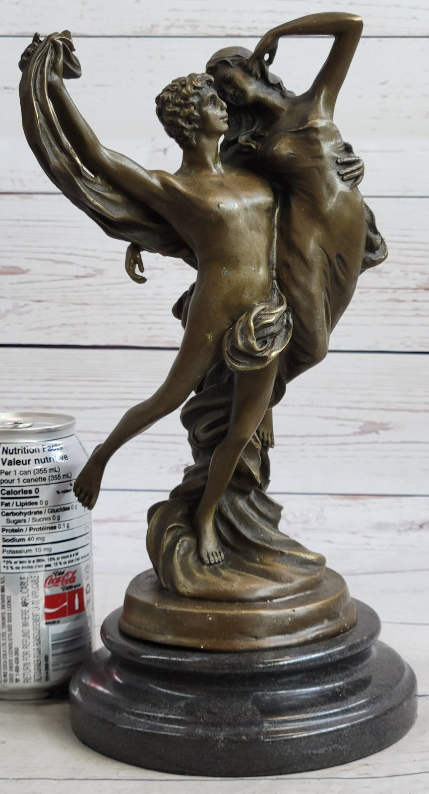 Handmade Art Lovers Cupid Psyche Eros Aphrodite Venus Bronze Marble Statue