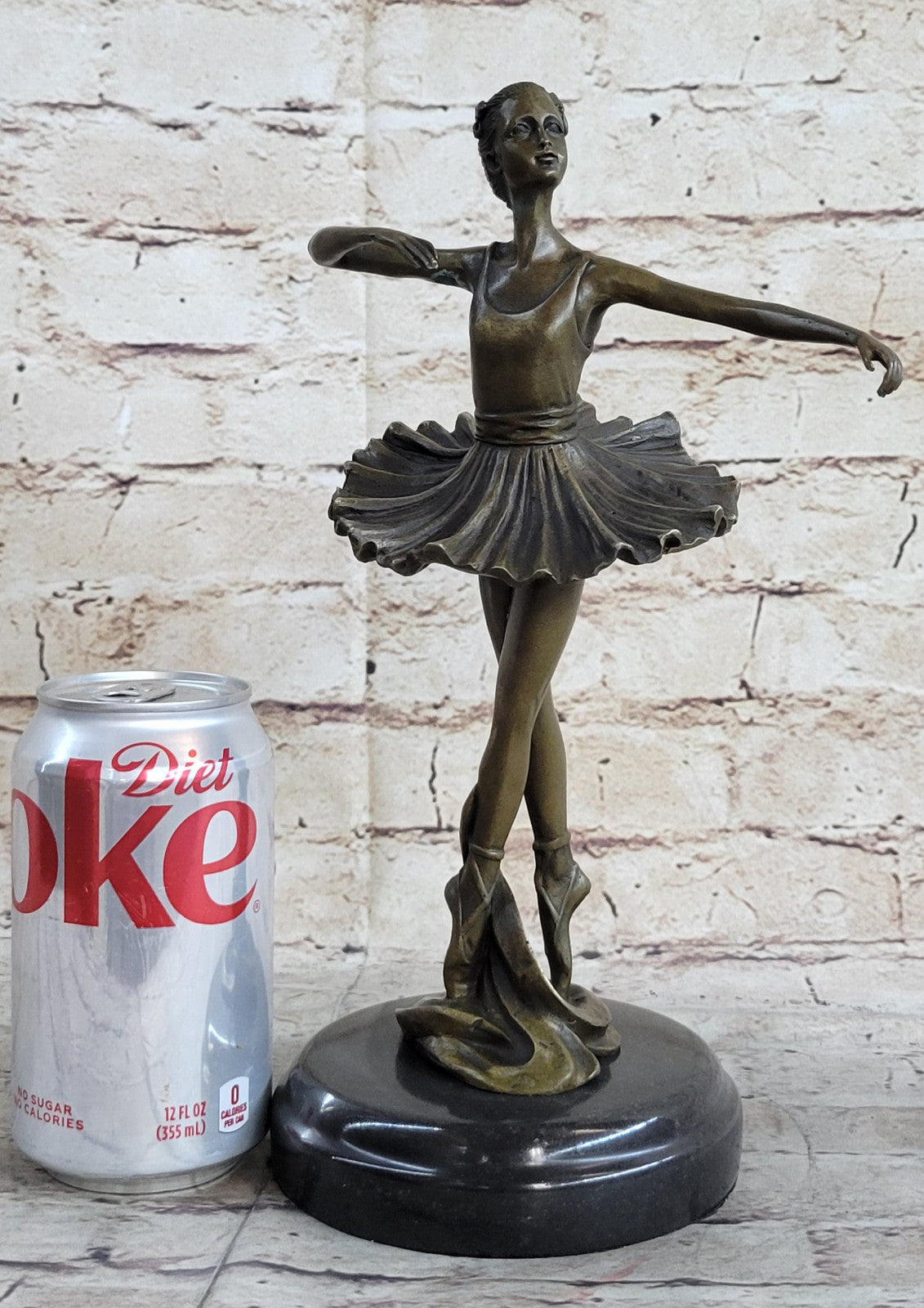 11" Tall Classical Ballerina Bronze Sculpture – Signed Art Nouveau Figure Sale