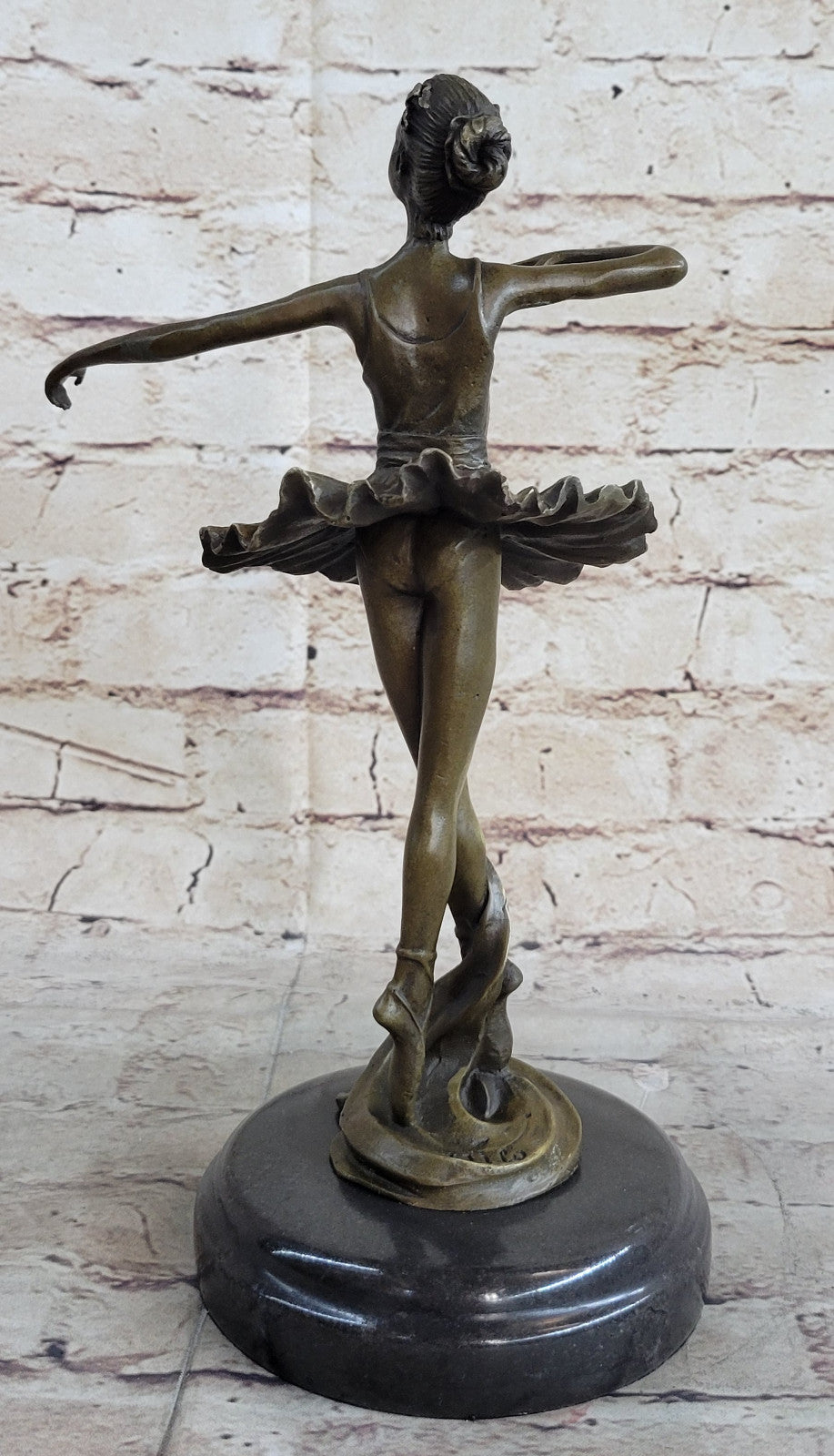 11" Tall Classical Ballerina Bronze Sculpture – Signed Art Nouveau Figure Sale