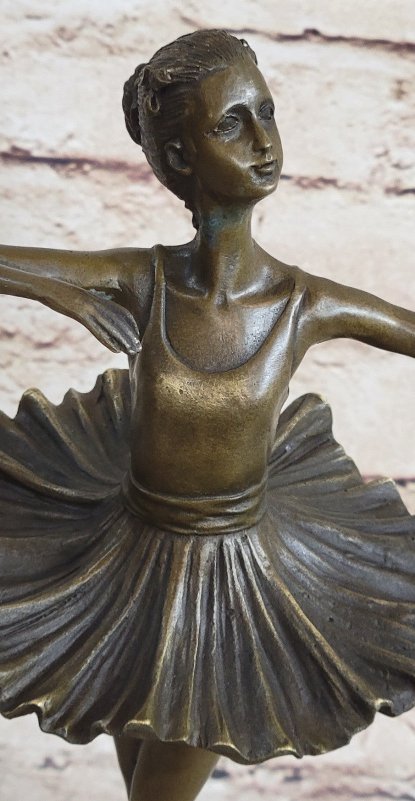 11" Tall Classical Ballerina Bronze Sculpture – Signed Art Nouveau Figure Sale