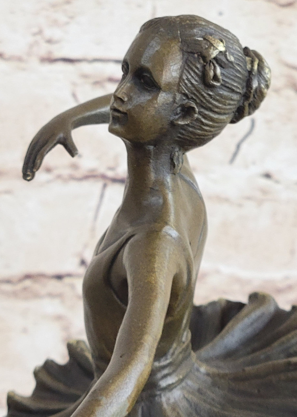 11" Tall Classical Ballerina Bronze Sculpture – Signed Art Nouveau Figure Sale