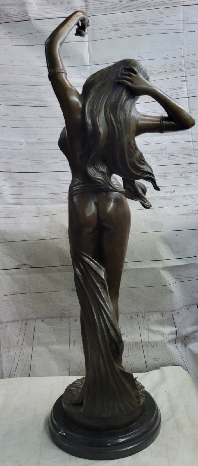 Exquisite Large Bronze Sculpture: Handcrafted Nude Venus by Moreau Lost Wax Method