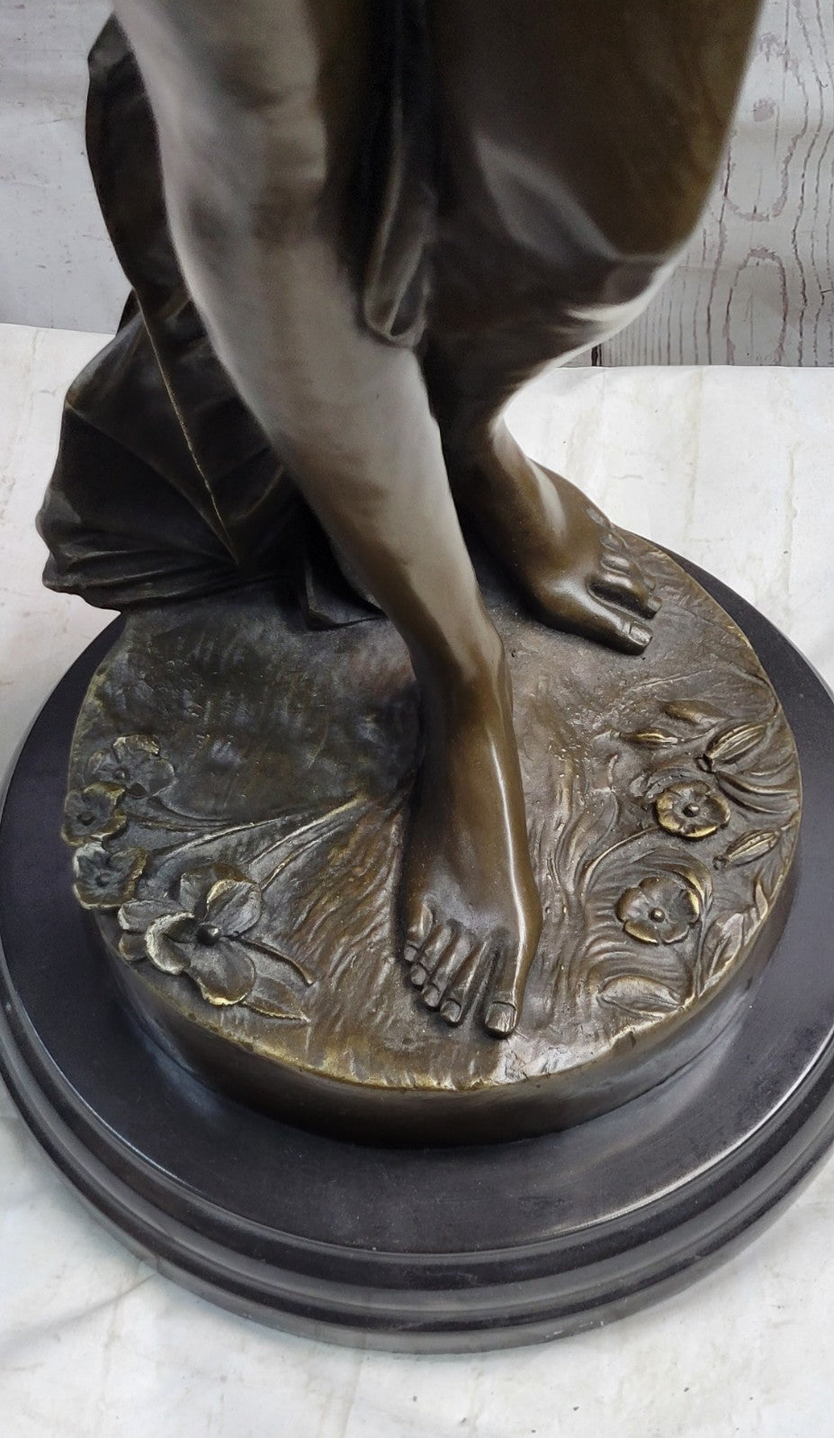 Exquisite Large Bronze Sculpture: Handcrafted Nude Venus by Moreau Lost Wax Method