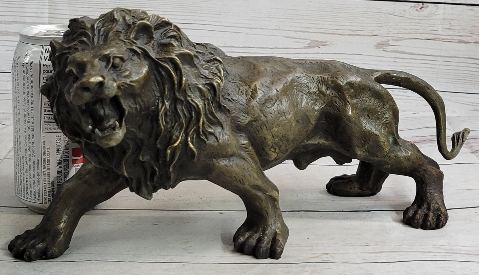 Handcrafted bronze sculpture SALE Deco Art Lion African Wildlife Cast Hot
