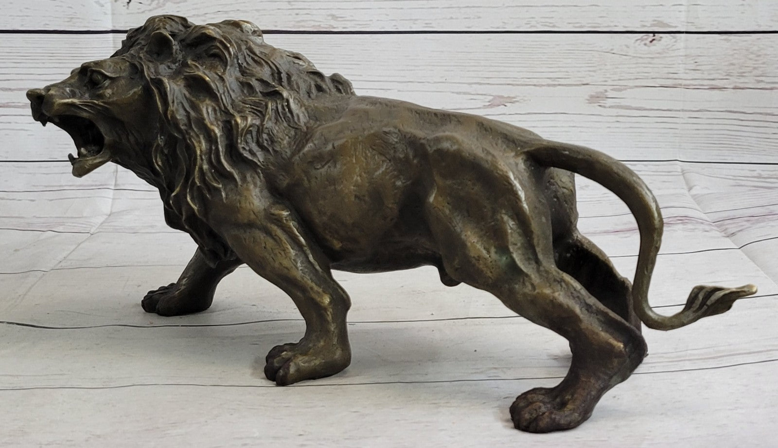 Handcrafted bronze sculpture SALE Deco Art Lion African Wildlife Cast Hot