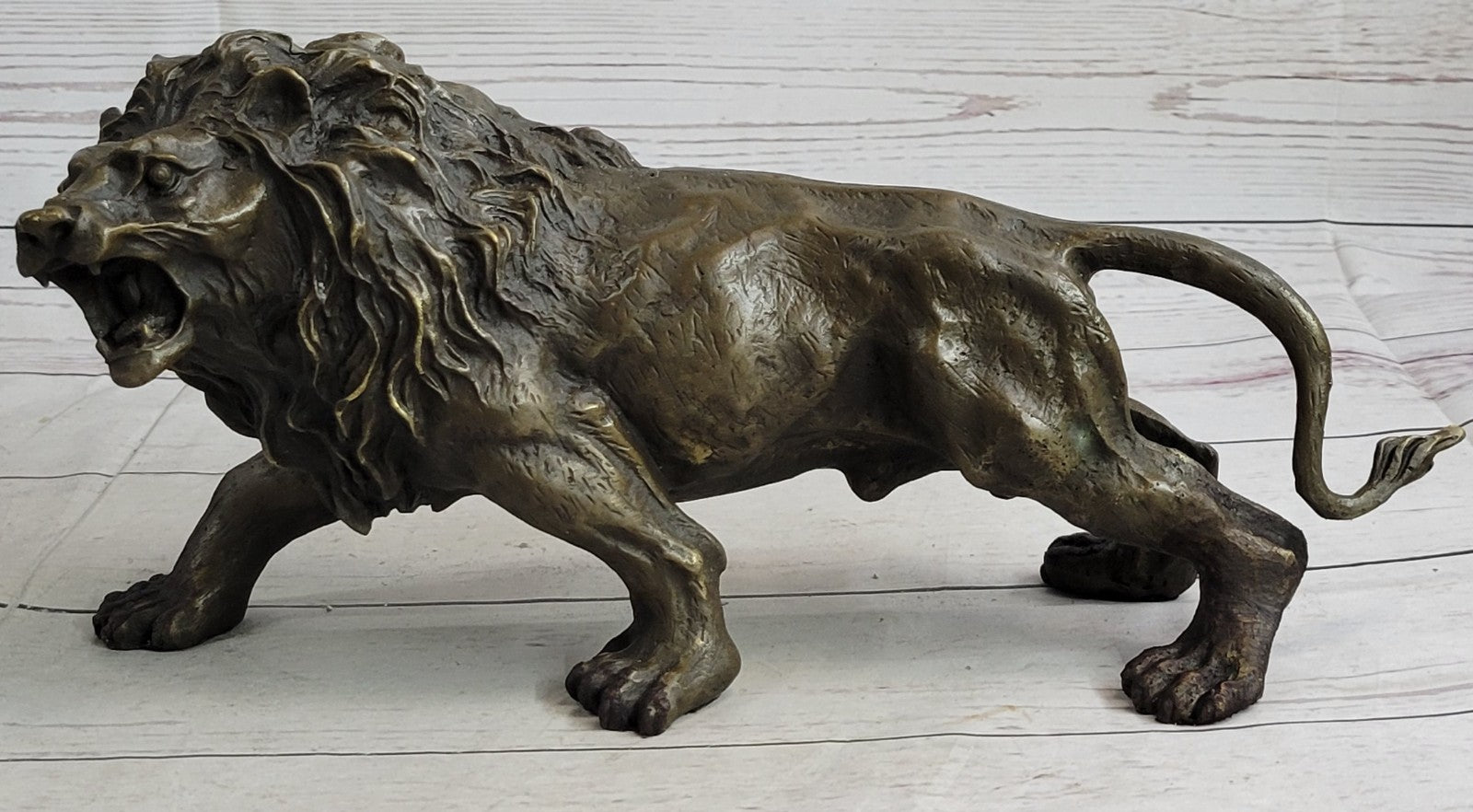 Handcrafted bronze sculpture SALE Deco Art Lion African Wildlife Cast Hot
