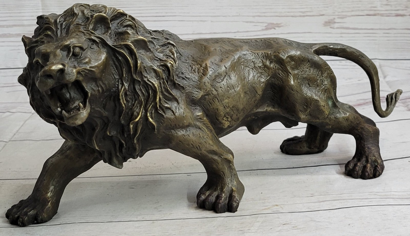 Handcrafted bronze sculpture SALE Deco Art Lion African Wildlife Cast Hot