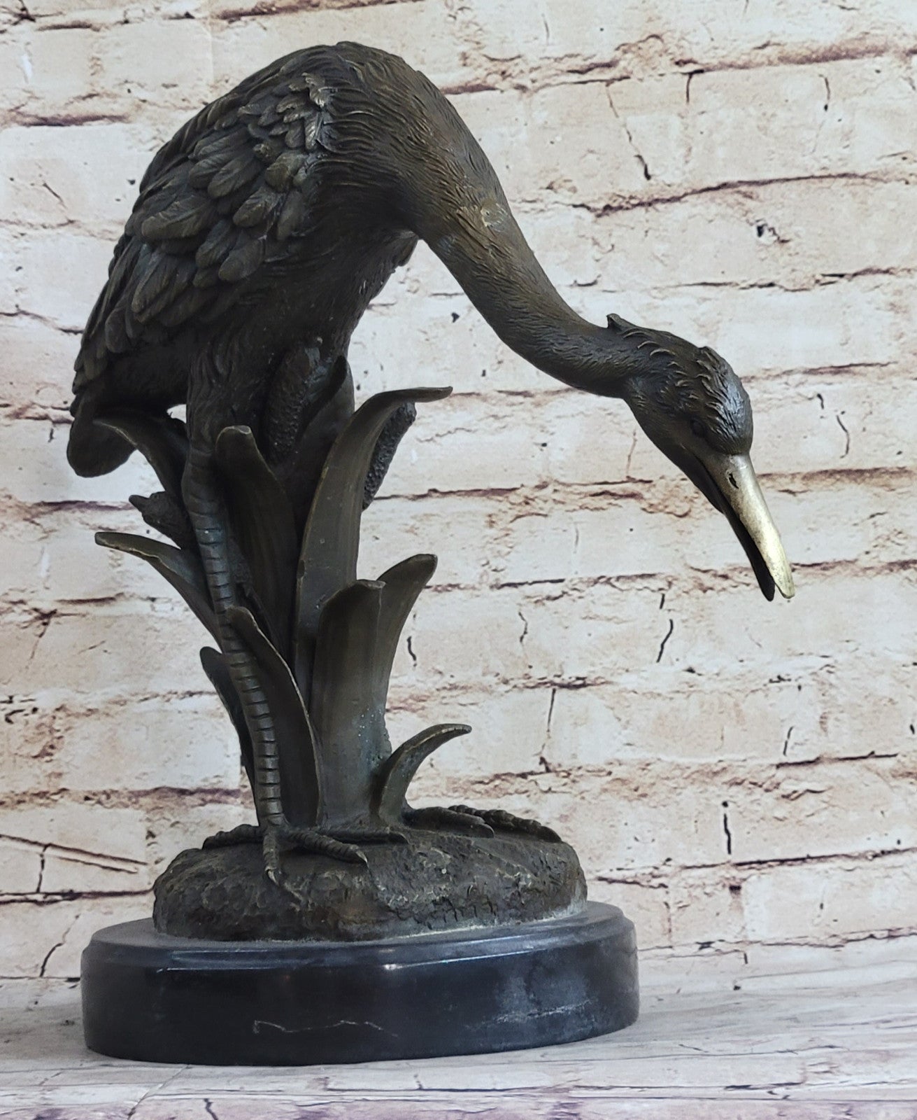 Handcrafted bronze sculpture SALE Mars Crane Backyard Indoor/Outdoor Large