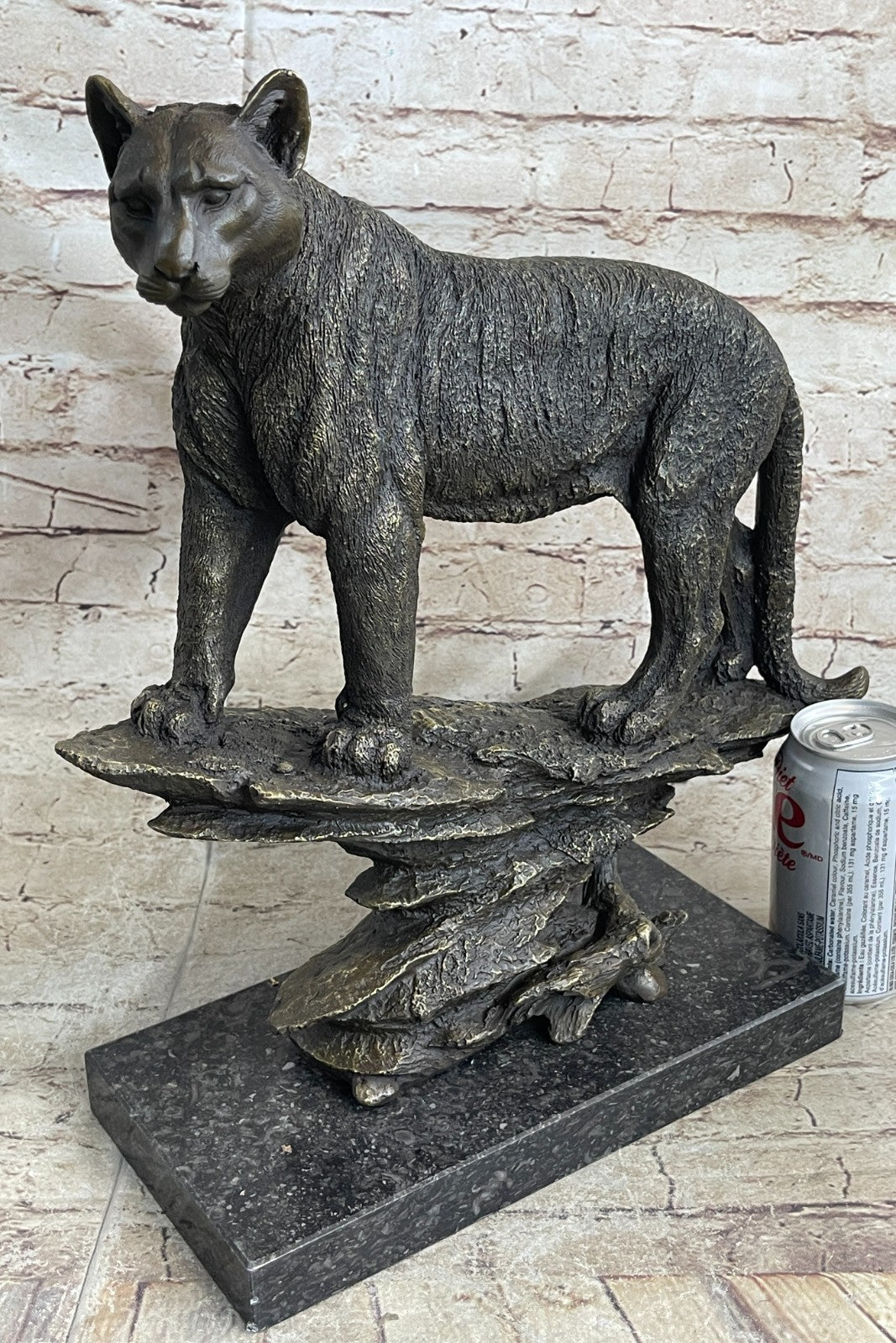 Jaguar Panther Leopard Cougar Big Cat Collector Artwork Bronze Statue Bugatti