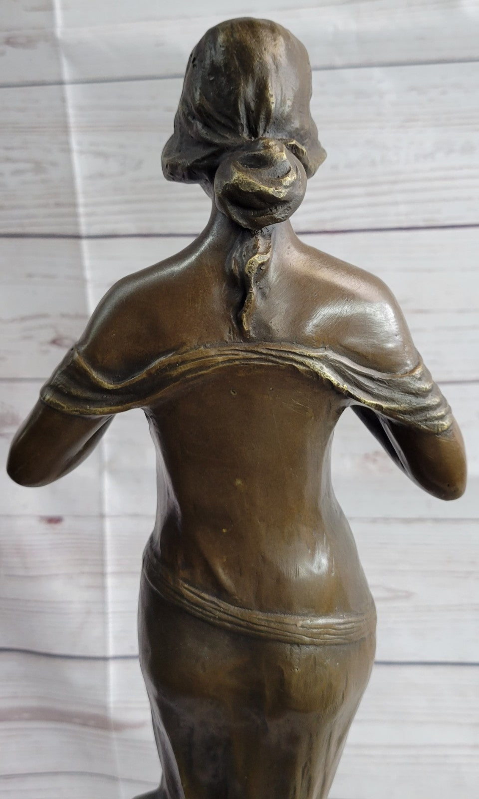 Collectible Art Deco Bronze Figurine of a Woman, Representing the Essence of Spring Sculpture