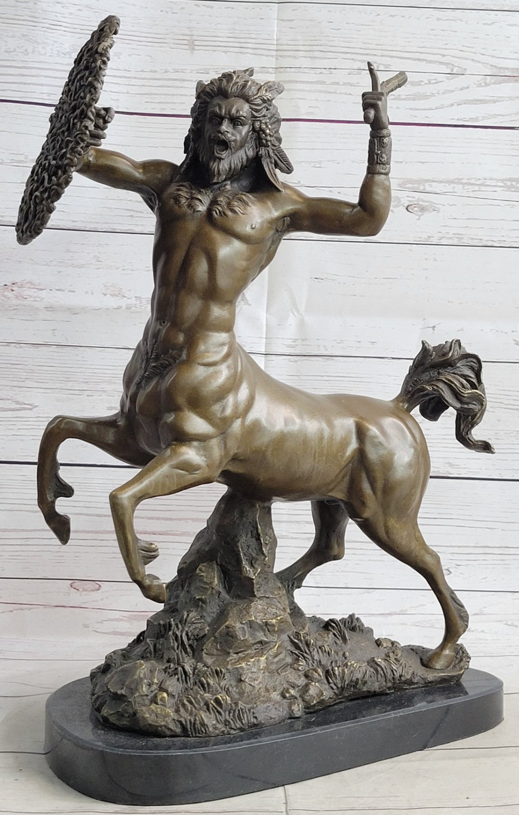 Bronzed Cast Iron Hand Statue with Black Finish