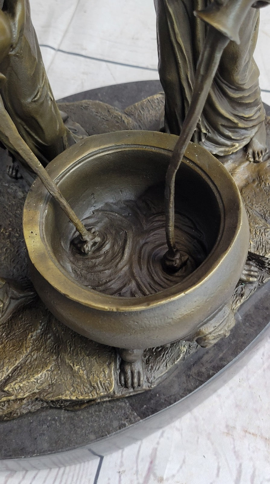 Buy Nude German Bronze Art Deco Lamp – Three Dancing Ladies Sculpture with Original Patina