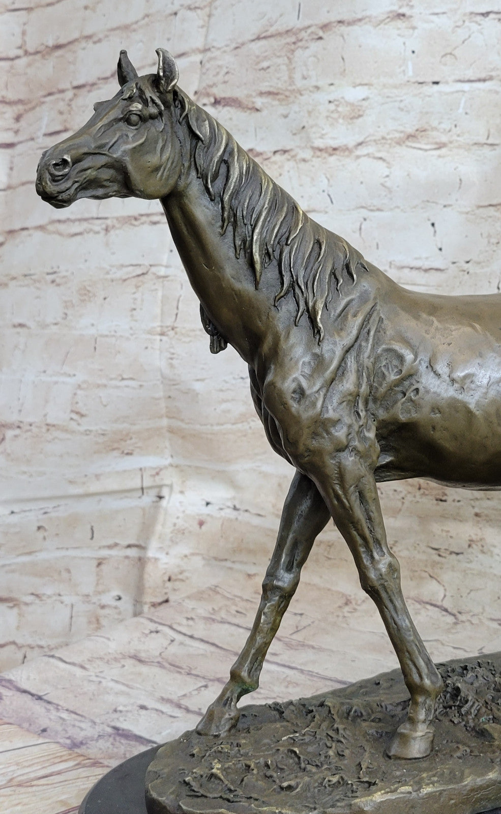 Handcrafted bronze sculpture SALE Tro Horse Racing Stallion Art Modern Abstract