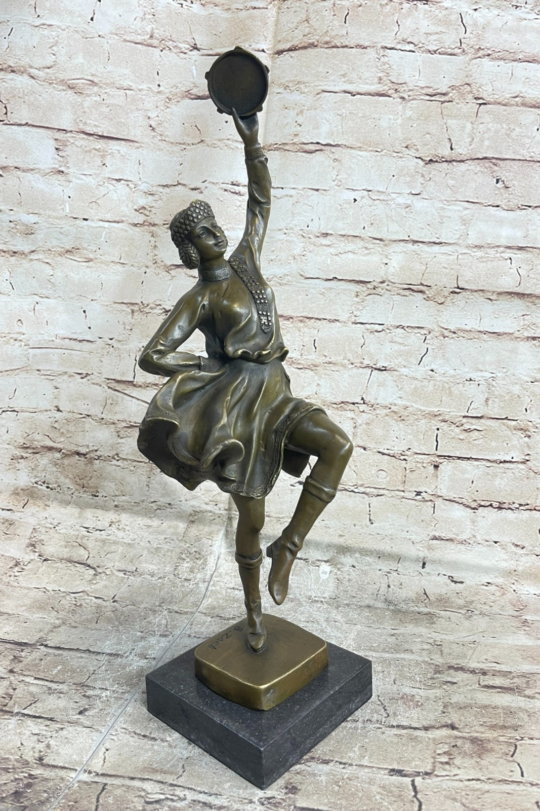 Handcrafted bronze sculpture SALE Marble Dancer Local Russian Zach Bruno