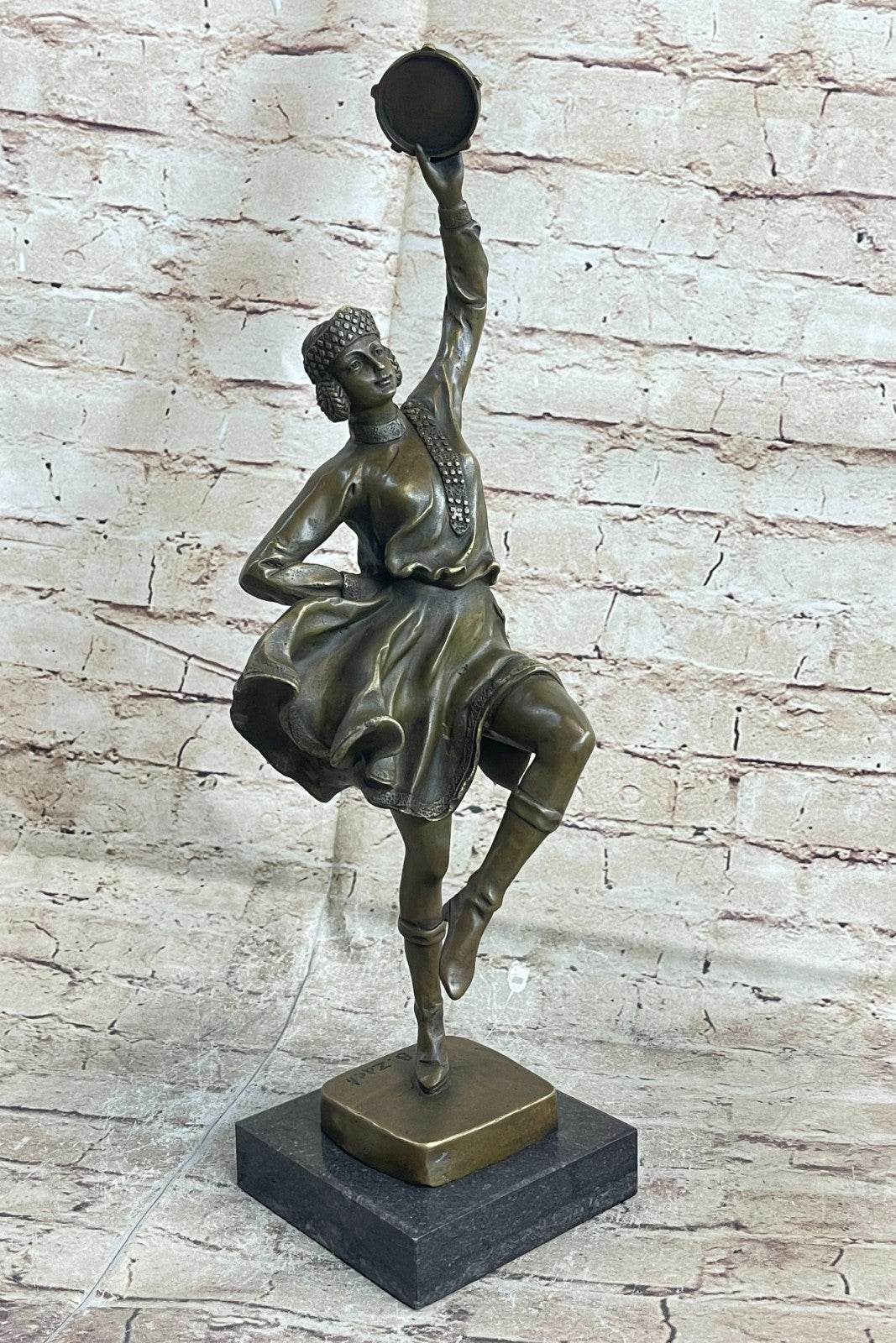 Handcrafted bronze sculpture SALE Marble Dancer Local Russian Zach Bruno