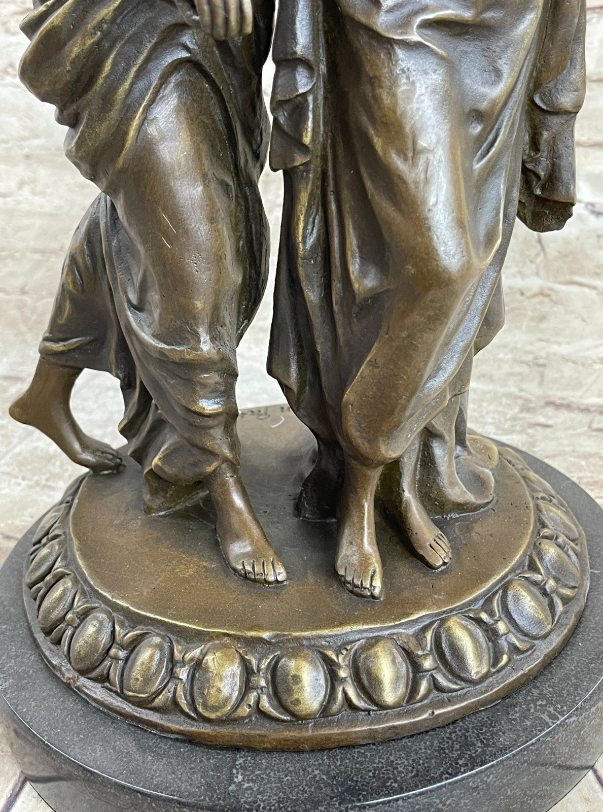Handcrafted bronze sculpture SALE Marble Women Grecian Ancient Original Signed