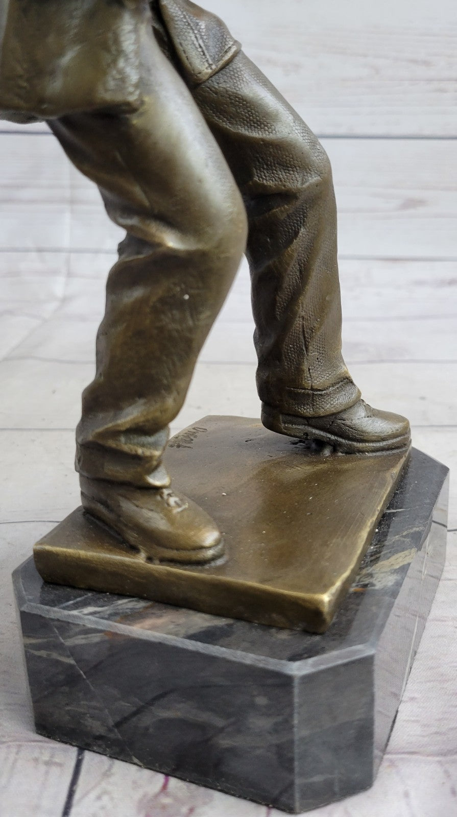 Bronze Sculpture Black Entertainer Jazz Guitar Player Hot Cast Home Decor Sale