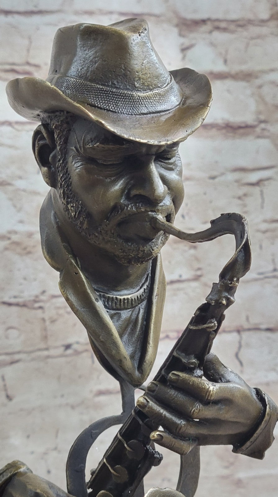 Bronze-metal-sculpture-Musician-Saxophone-Player-Hand-Made-by-Lost-Wax-Method