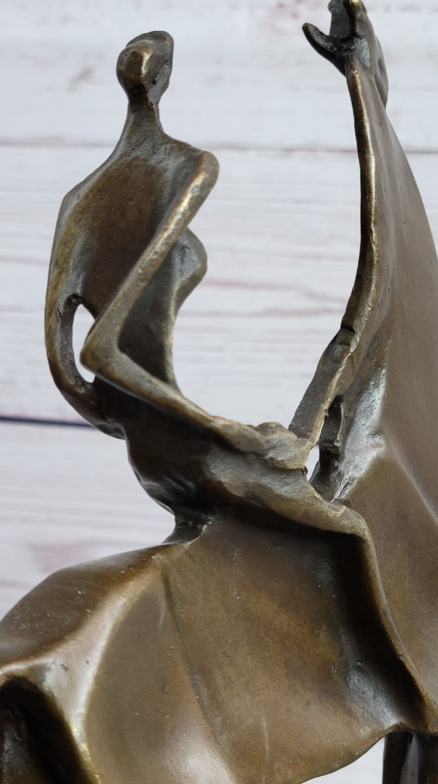 Abstract Animal Bronze Sculpture "Horse" Homage to Salvador Dali signed Figurine