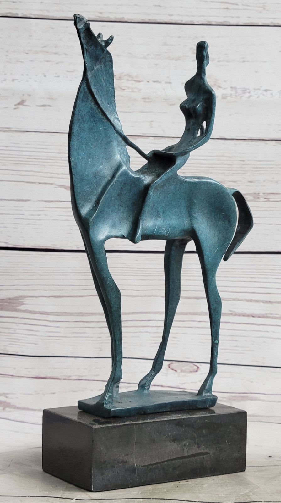 Collectible Modern Art Bronze Sculpture Woman on Horse by Salvador Dali Sale