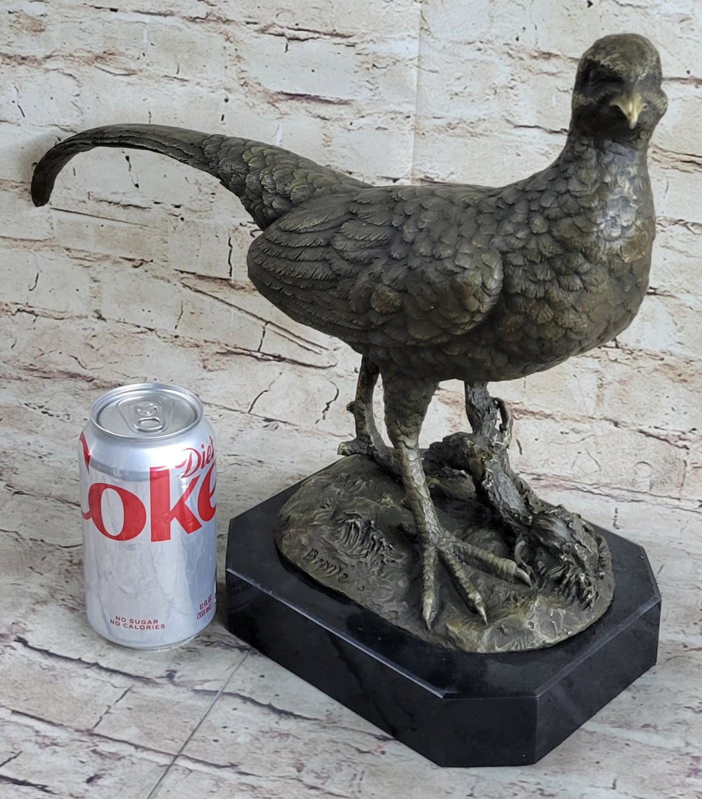 Bronze Pheasant Signed Barye (large) Life Size Collector Edition Pheasant Sale