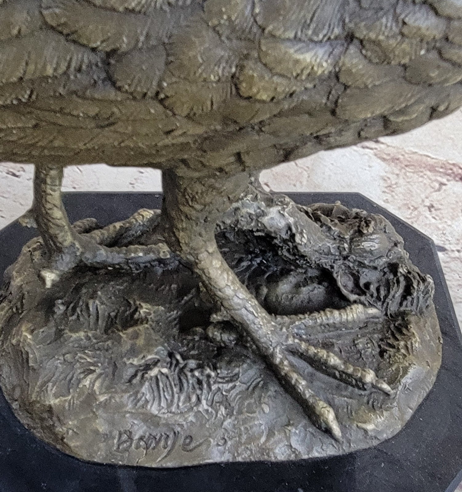 Bronze Pheasant Signed Barye (large) Life Size Collector Edition Pheasant Sale