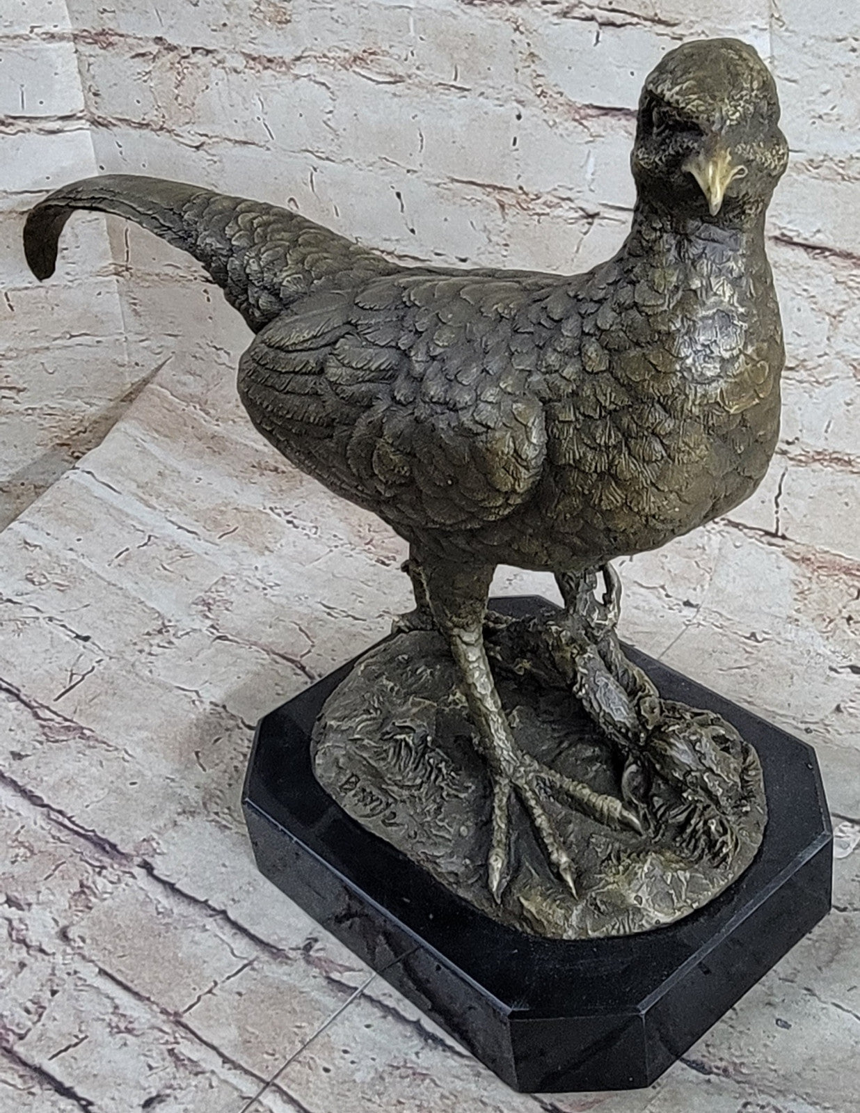 Bronze Pheasant Signed Barye (large) Life Size Collector Edition Pheasant Sale