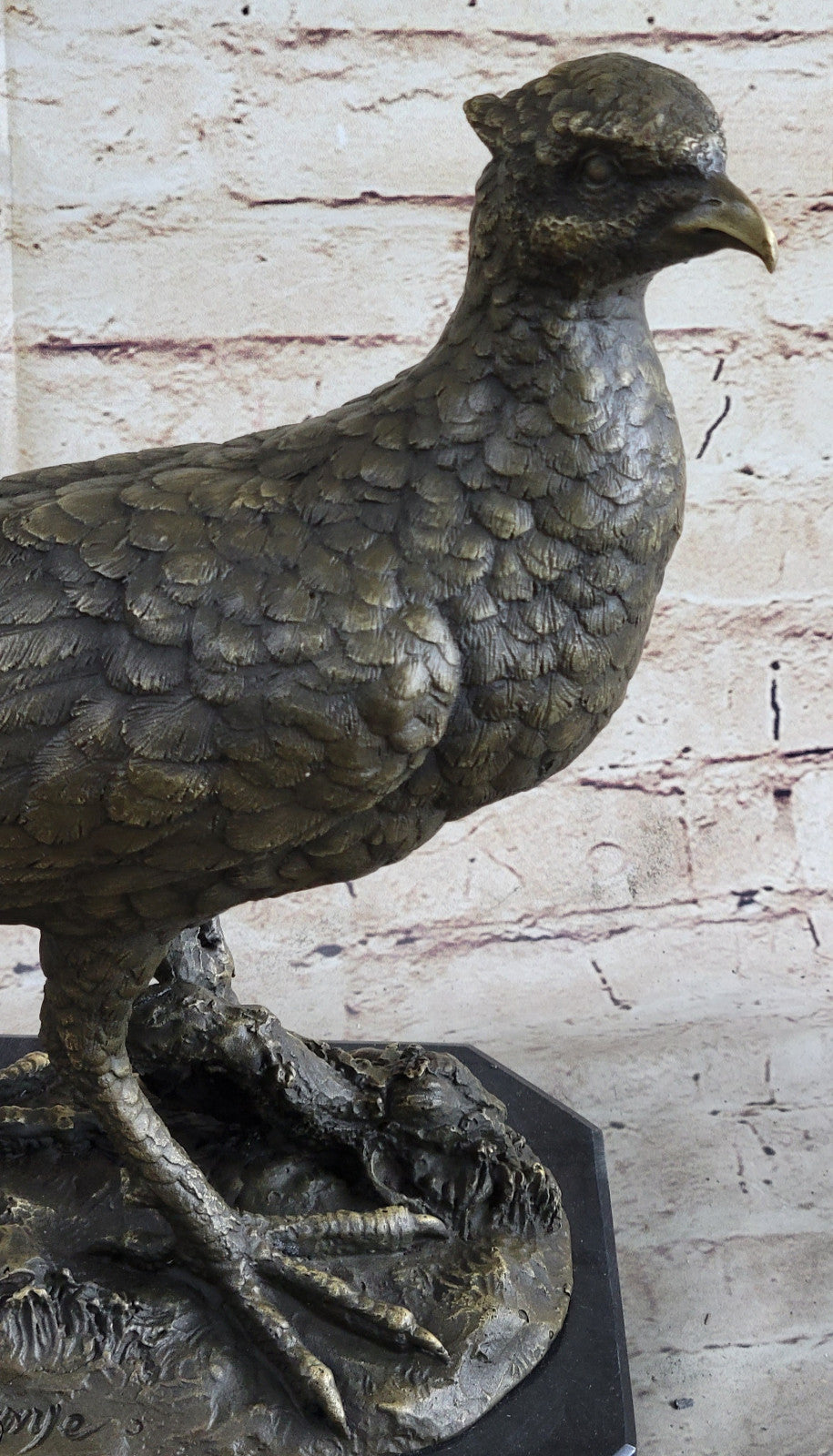 Bronze Pheasant Signed Barye (large) Life Size Collector Edition Pheasant Sale