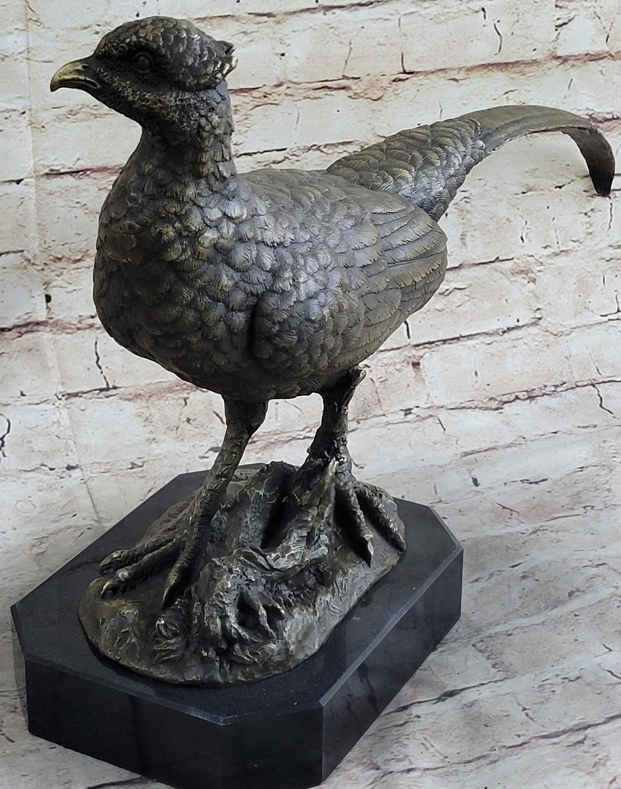 Bronze Pheasant Signed Barye (large) Life Size Collector Edition Pheasant Sale