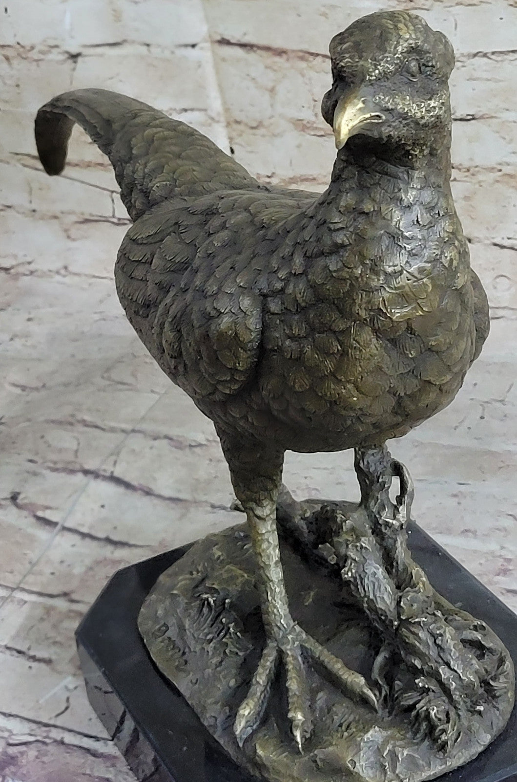 Bronze Pheasant Signed Barye (large) Life Size Collector Edition Pheasant Sale