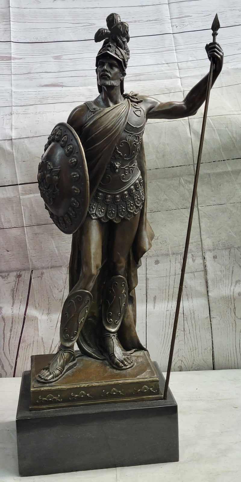 Art Deco Classic Large Roman Warrior/Soldier Museum Quality Bronze Sculpture