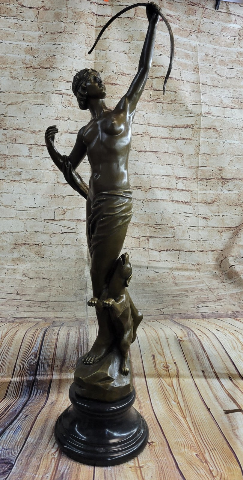 Nude Tall Diane the Hunter Mythical Greek Mythology Classic Artwork Bronze Statue
