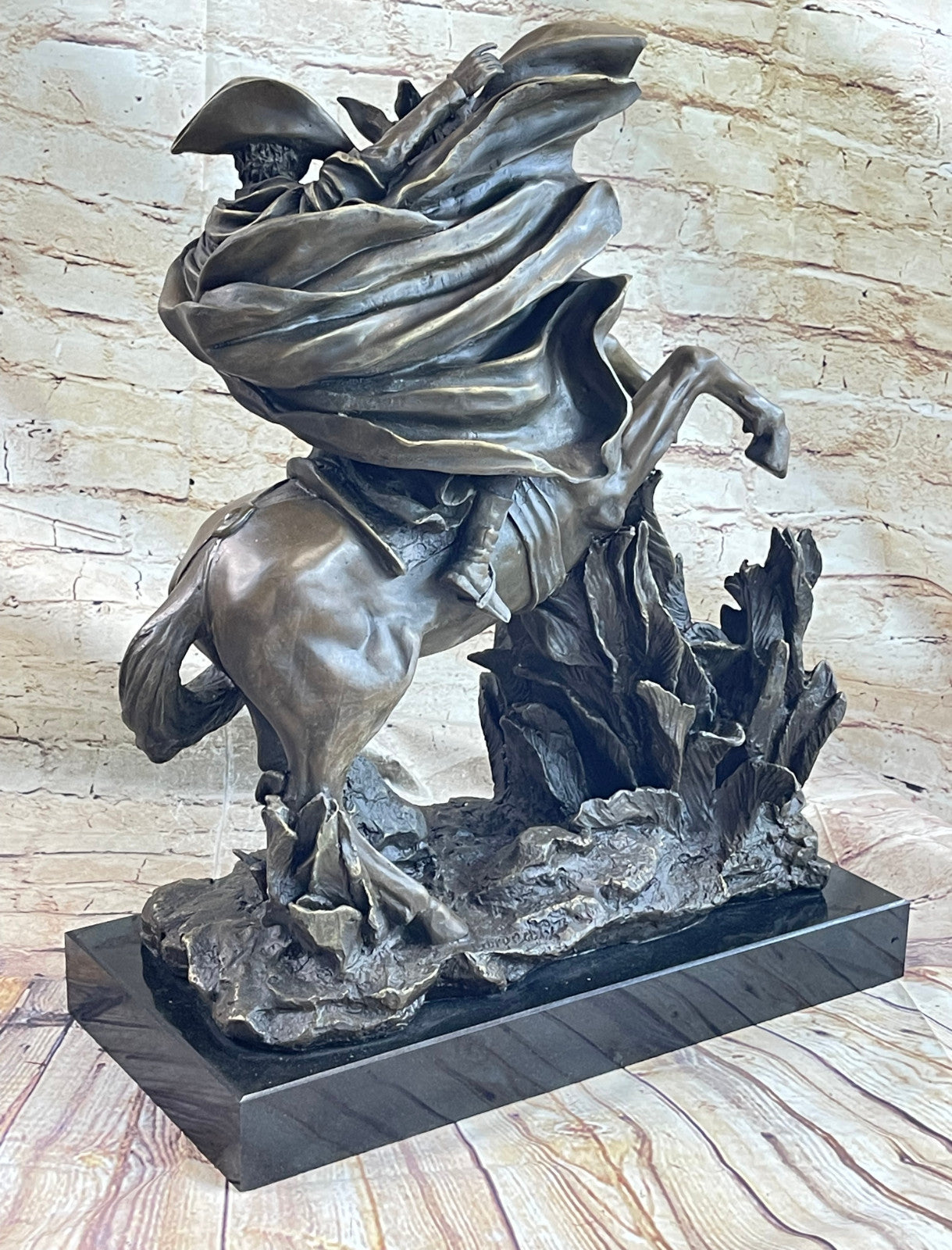 Signed Carpeaux Napoleon Bonaparte on Horse Bronze Sculpture Hot Cast Figurine