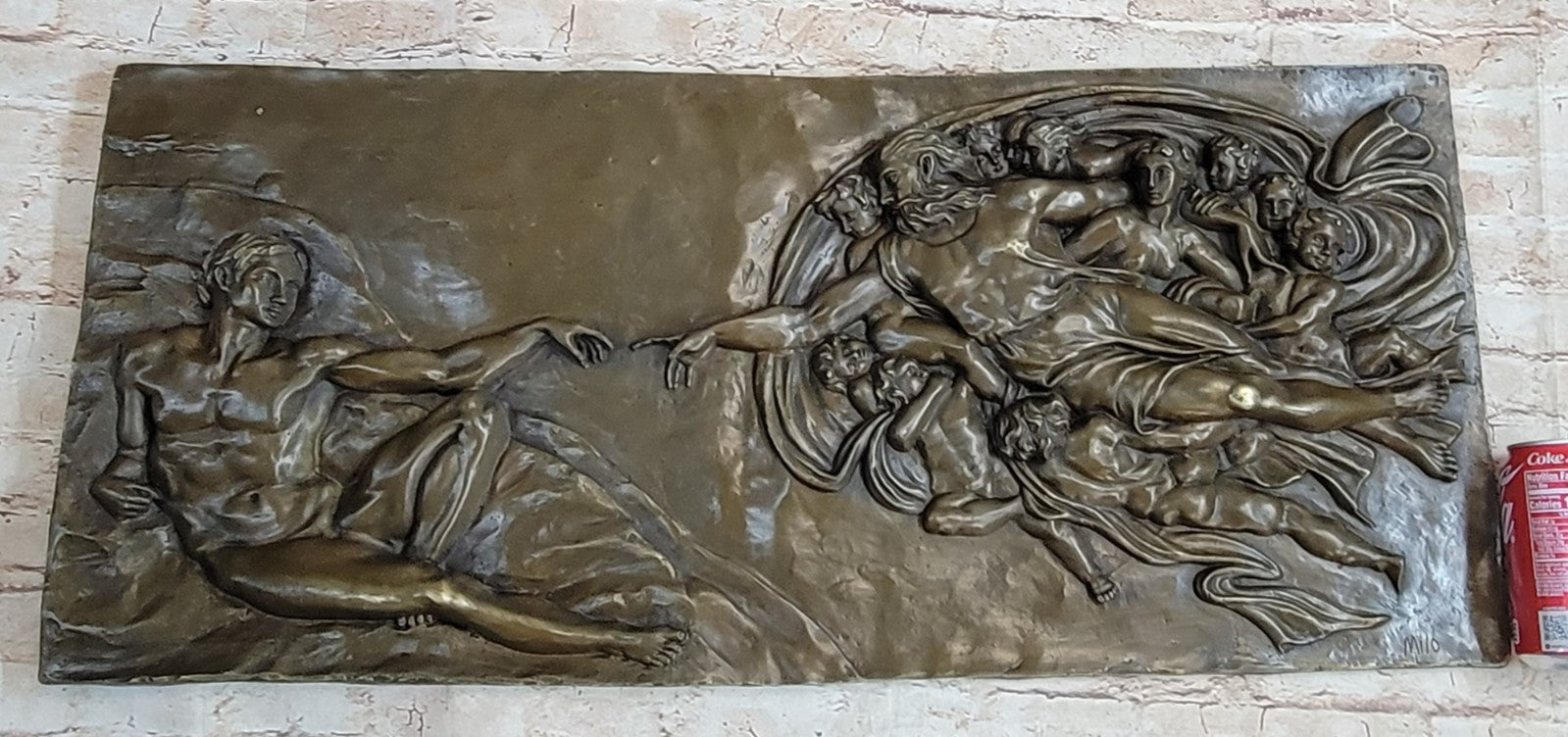 100% Real Bronze Touch by Michelangelo Bronze Masterpiece Sculpture Statue
