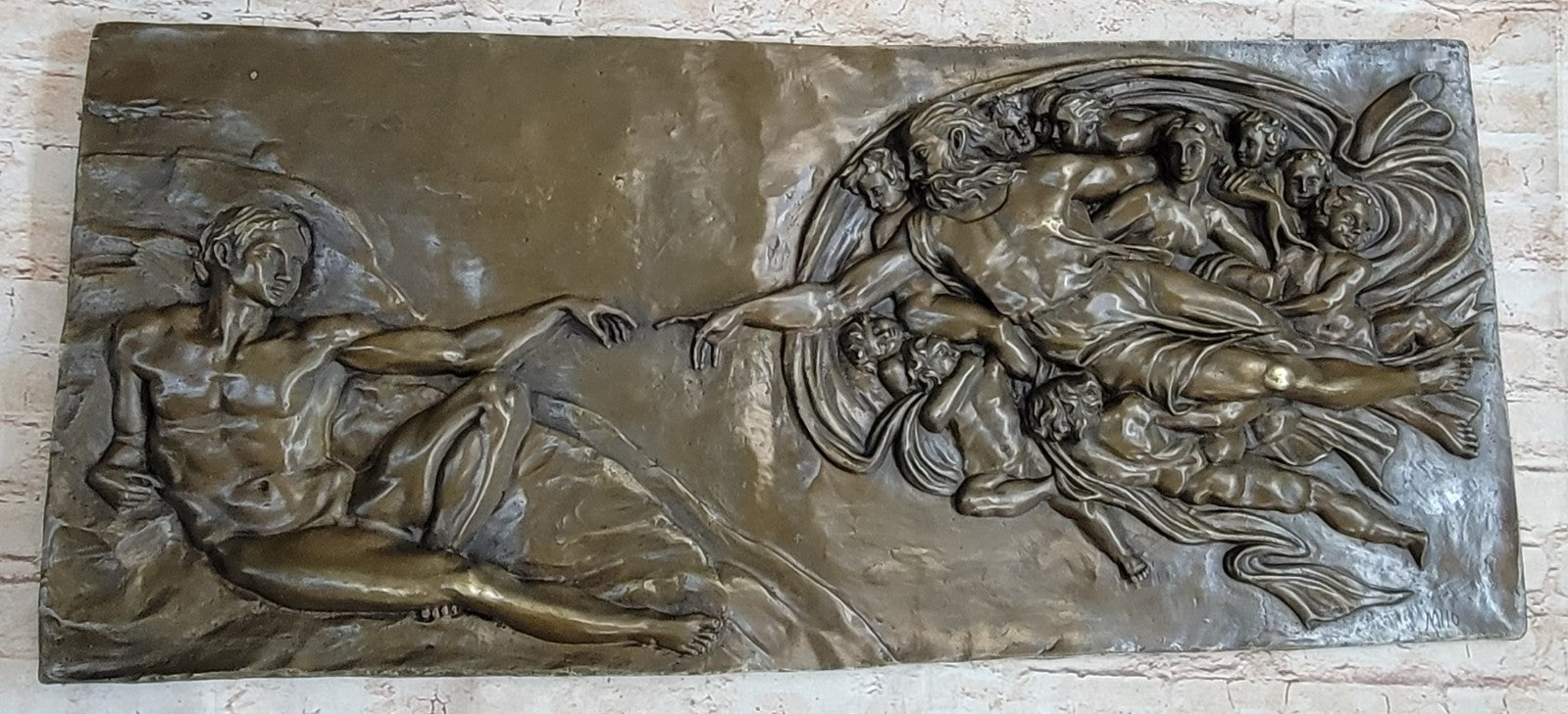 100% Real Bronze Touch by Michelangelo Bronze Masterpiece Sculpture Statue