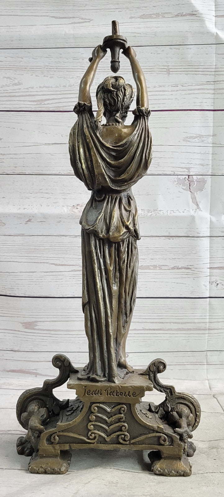 Vintage Style Ancient Greek Temple Priestess Bronze Statue Figurine Hot Cast
