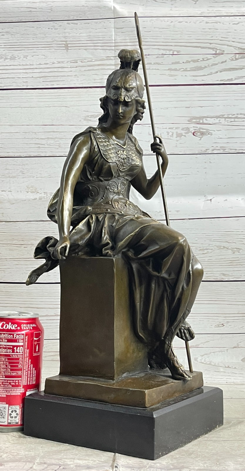 Buy Greek Bronze Athena Sculpture – Large Goddess of Wisdom & War Statue with Marble Base | Limited Edition Art Sale