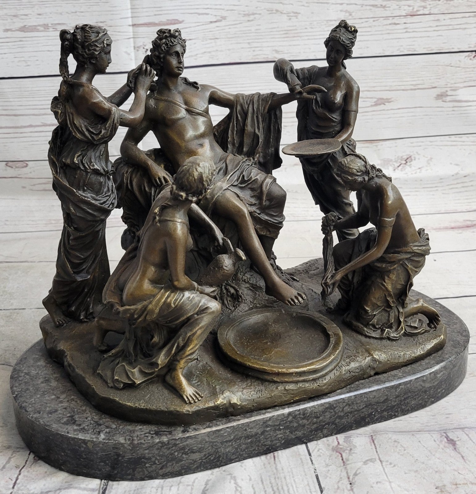 Handcrafted bronze sculpture SALE Nude 4 By Pampered God Greek Signed Original