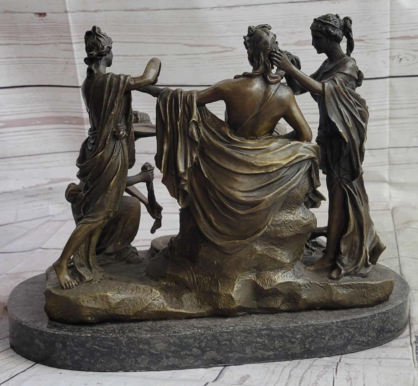 Handcrafted bronze sculpture SALE Nude 4 By Pampered God Greek Signed Original