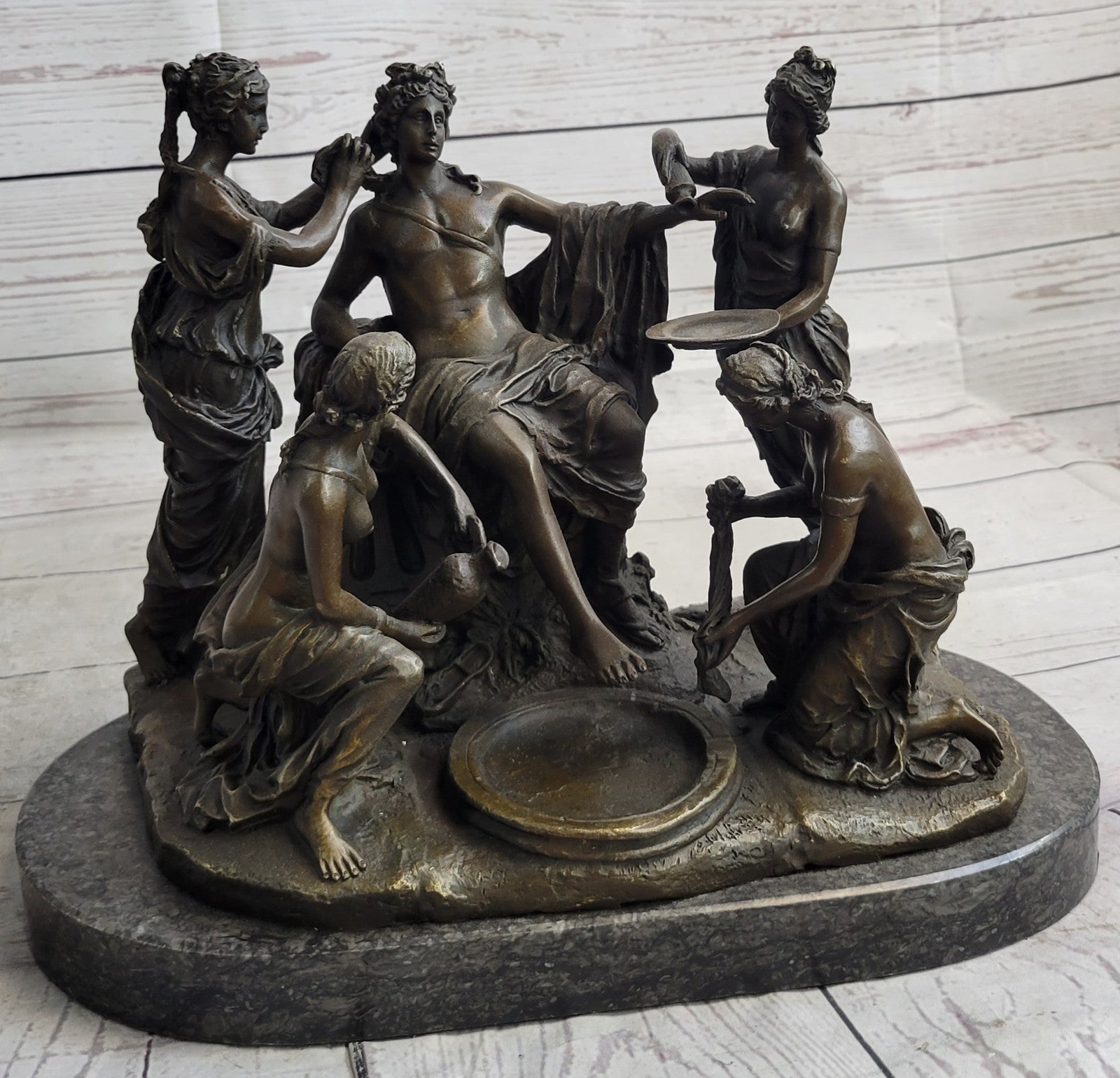 Handcrafted bronze sculpture SALE Nude 4 By Pampered God Greek Signed Original