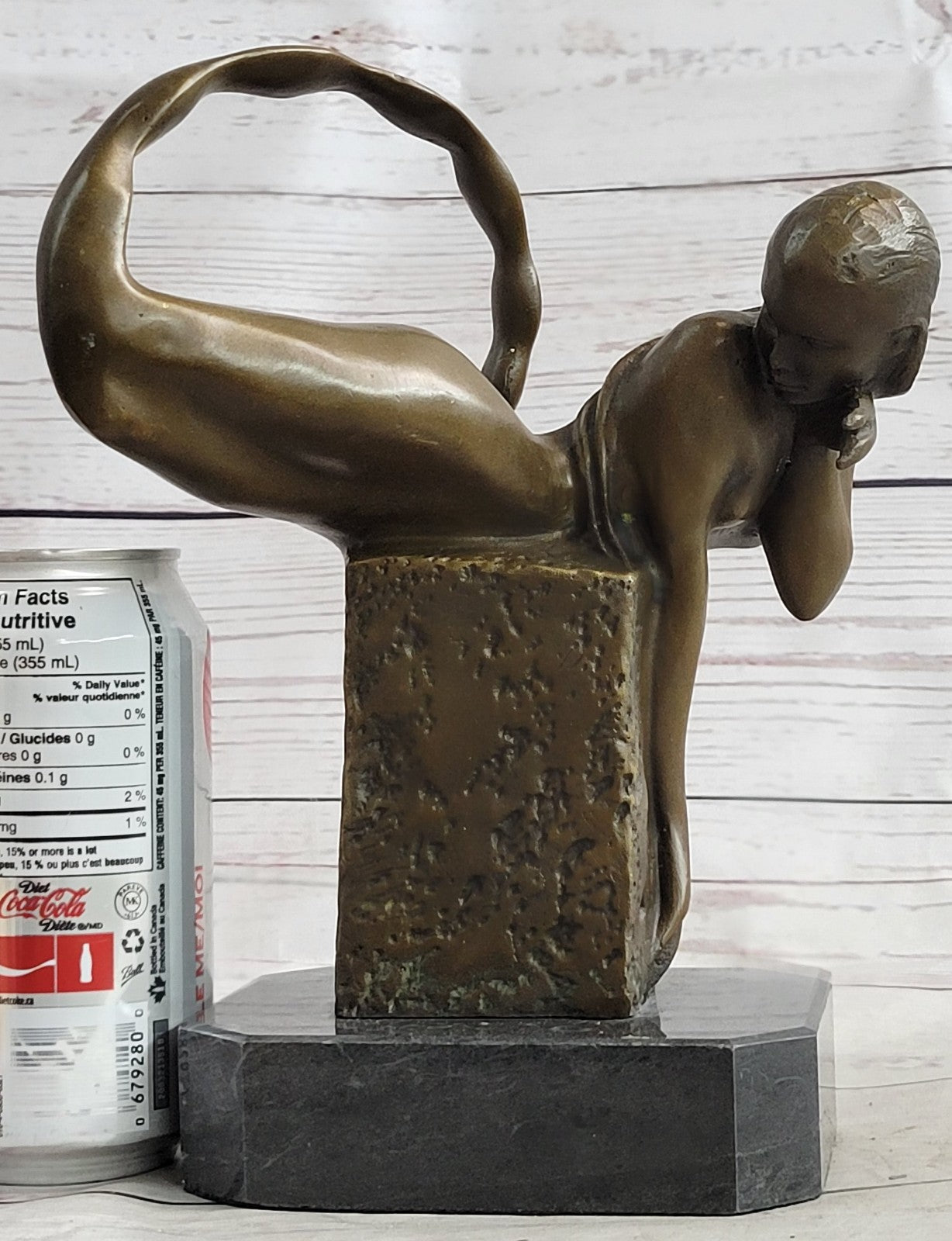 Bronze Sculpture Sexy Nude Mermaid By French Artesian Jean Patoue Figurine