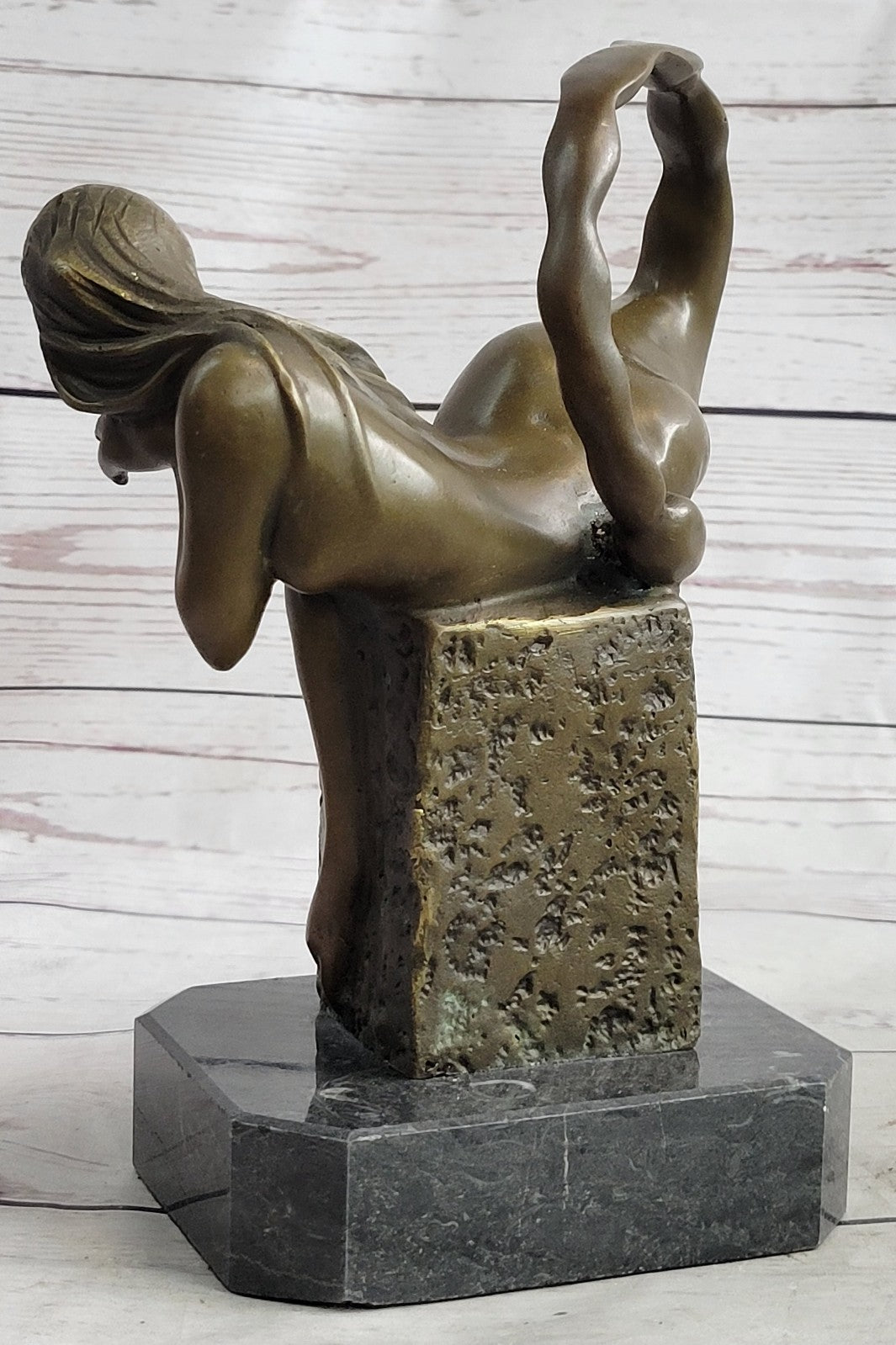 Bronze Sculpture Sexy Nude Mermaid By French Artesian Jean Patoue Figurine