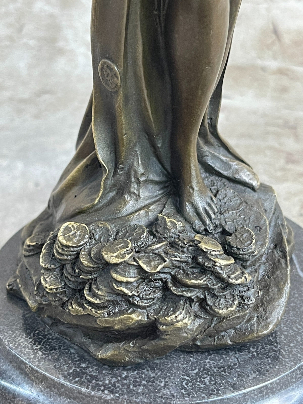 European Bronze Fortuna Roman Angel Goddess of Fortune & Luck Statue Bronze Decor