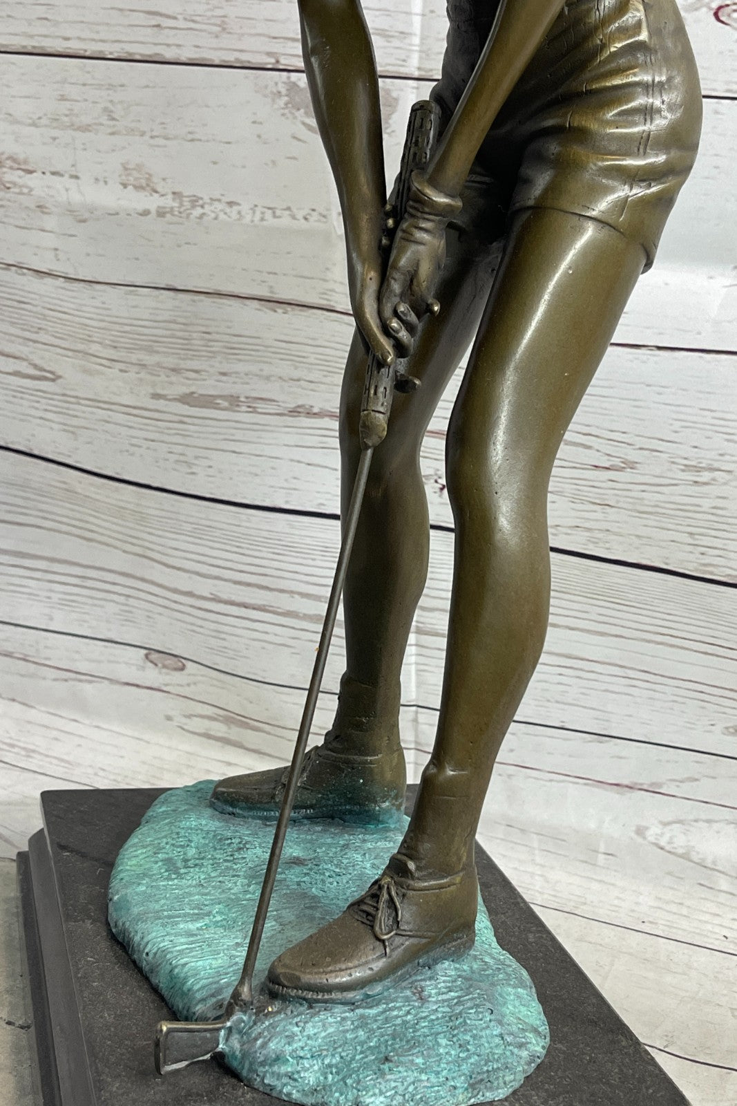 Impressive Female Golfer Bronze Statue by Milo - Extra Large Artwork