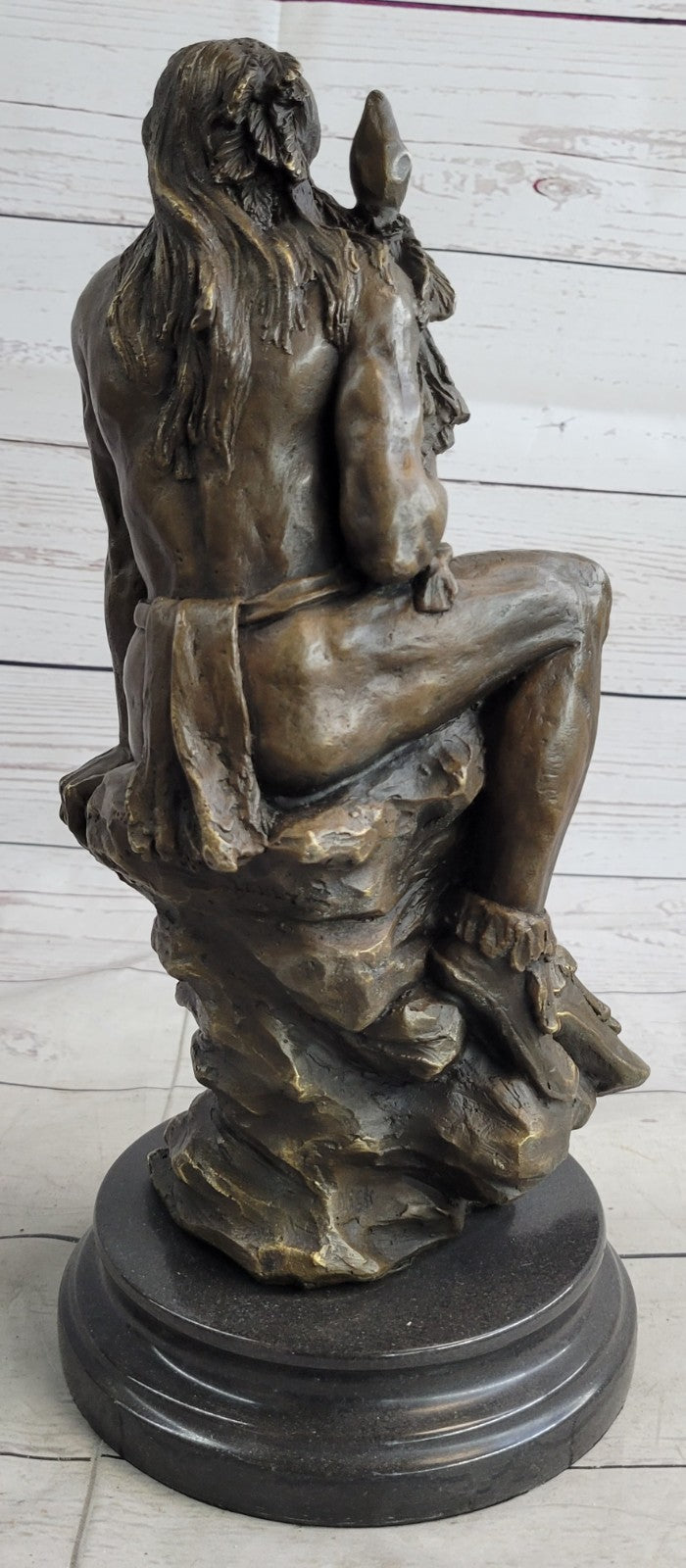 Buy Native American Warrior Chief Bronze Bust Sculpture – Handcrafted Art Figurine for Sale