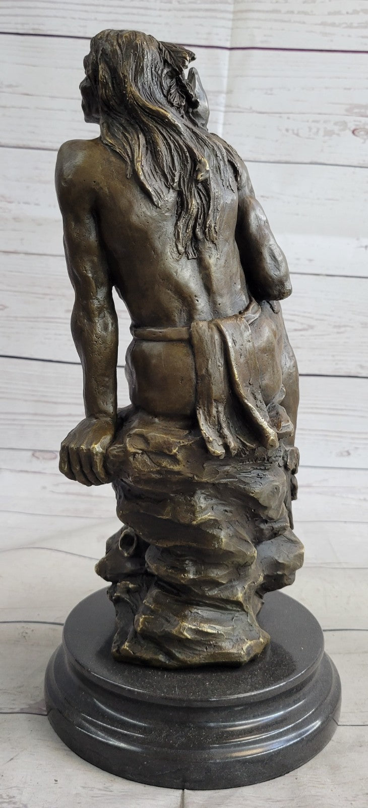 Buy Native American Warrior Chief Bronze Bust Sculpture – Handcrafted Art Figurine for Sale