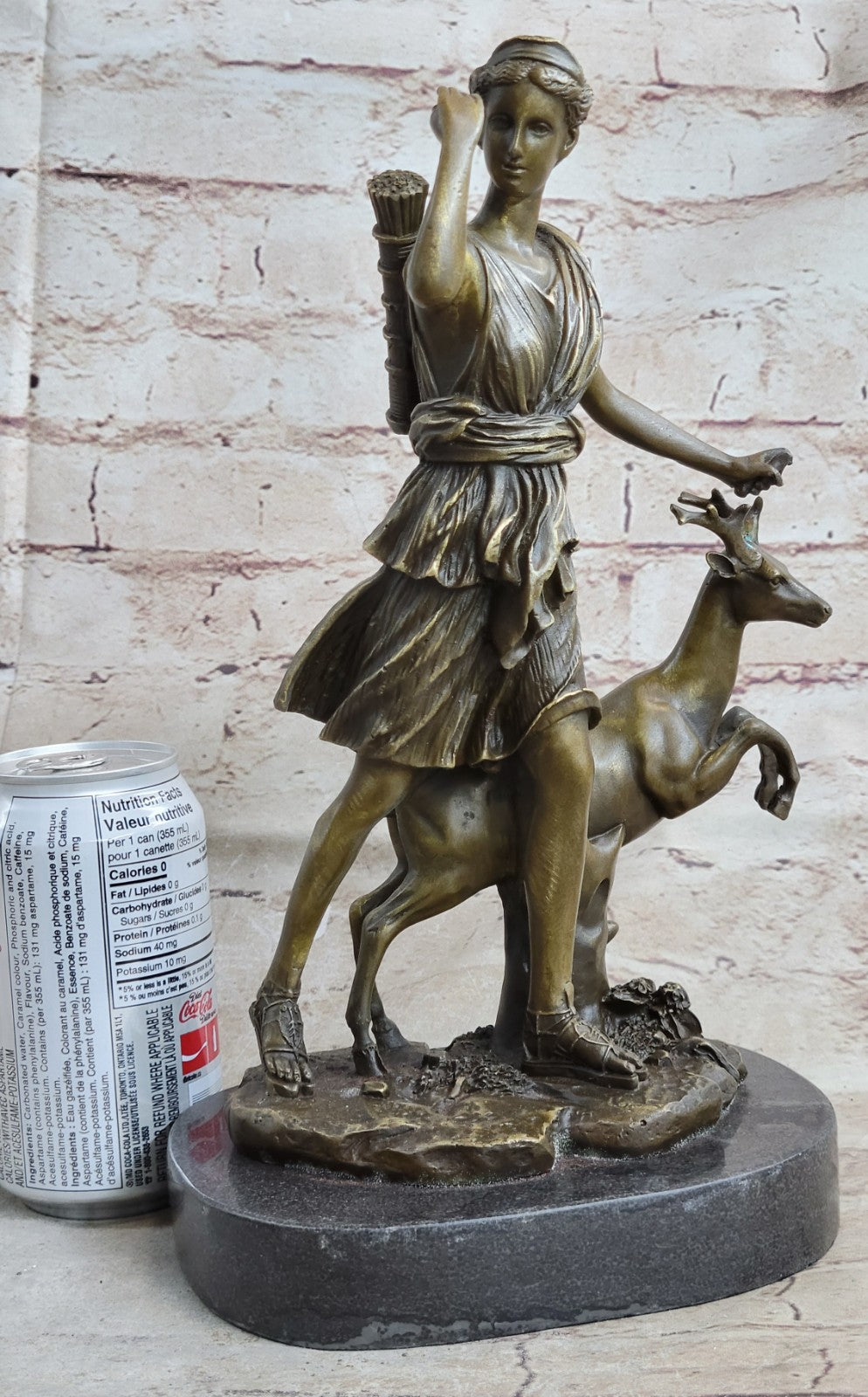 Buy 12" Hot Cast Diana The Huntress Bronze Sculpture – Artemis Goddess Statue Sale
