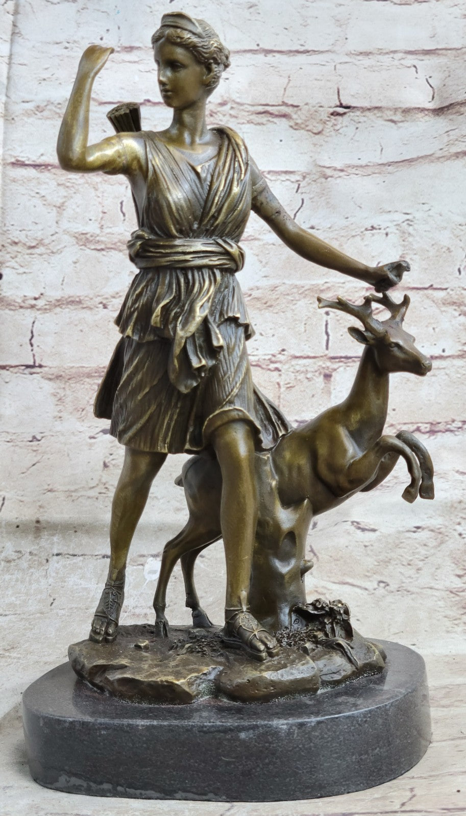 Buy 12" Hot Cast Diana The Huntress Bronze Sculpture – Artemis Goddess Statue Sale